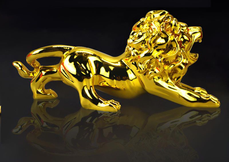 Golden Lion Decor Car dashboard