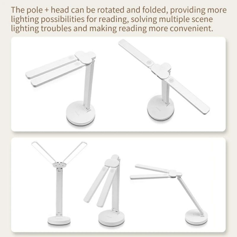 Foldable Double Head Reading LED Desk Lamp | 3-Level Dimmable Touch