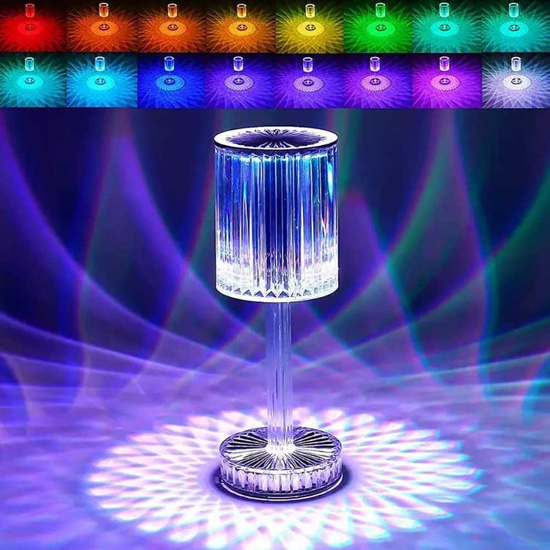 RGB Crystal Touch Table Lamp | 16 Color Changing LED