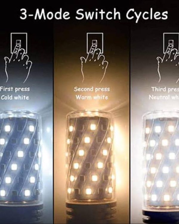 3-in-1 Light Modes E27 LED Corn Light Bulb| 12W / 16W