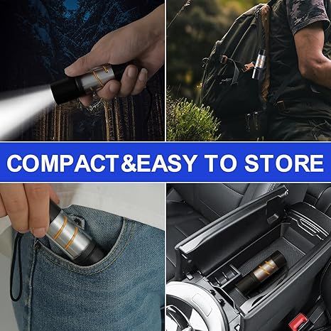 Stainless Steel LED Mini USB Torch – Rechargeable Pocket Flashlight