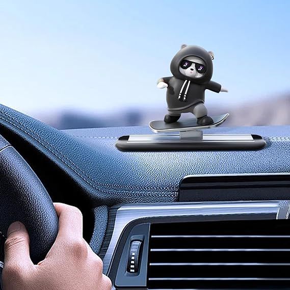 Funny Skateboard Bear Car Dashboard Decoration Piece