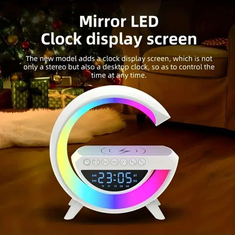 BT-3401 LED Alarm Clock Display Speaker G Lamp | Wireless Charging Bluetooth Speaker