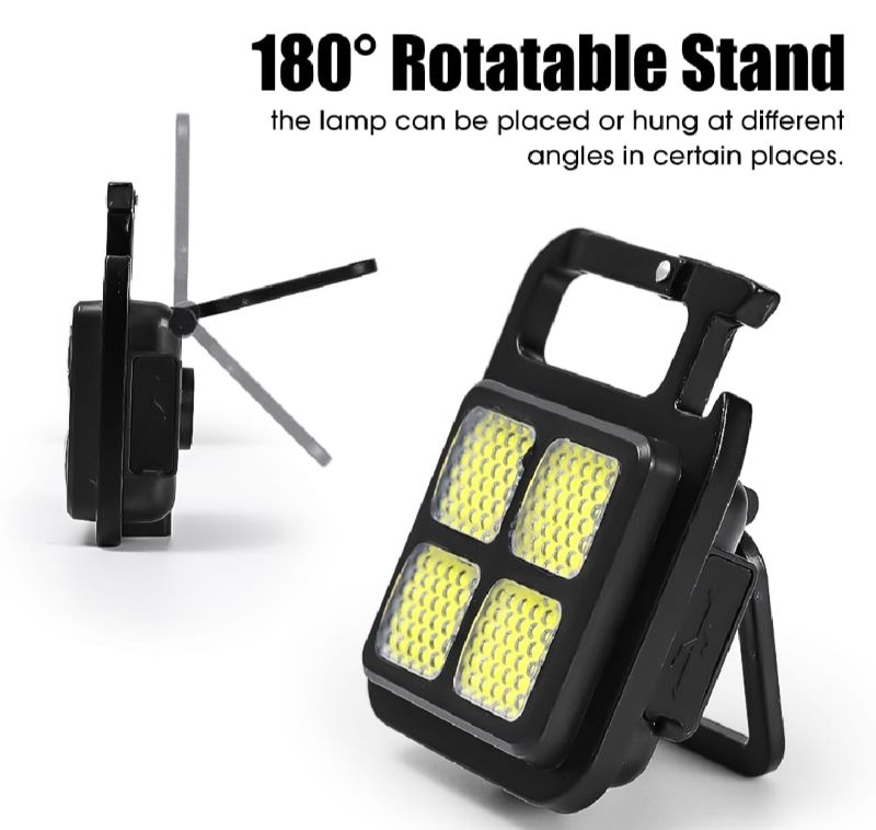 COB Flashlight | Multifunction Keychain | Built-in 150mAh Lithium Battery