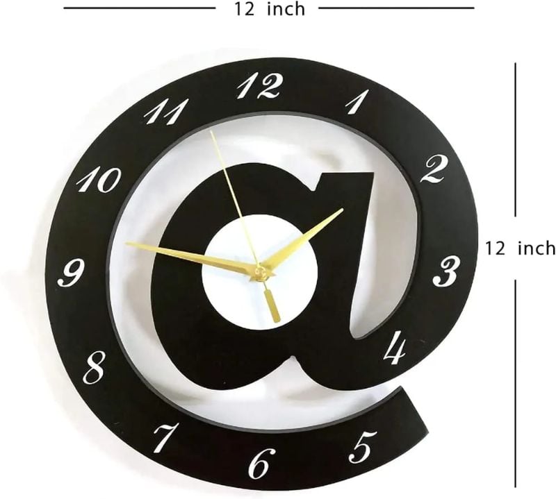 3D Wooden Wall Clock – Creative Shape Decorative Art for Home & Office