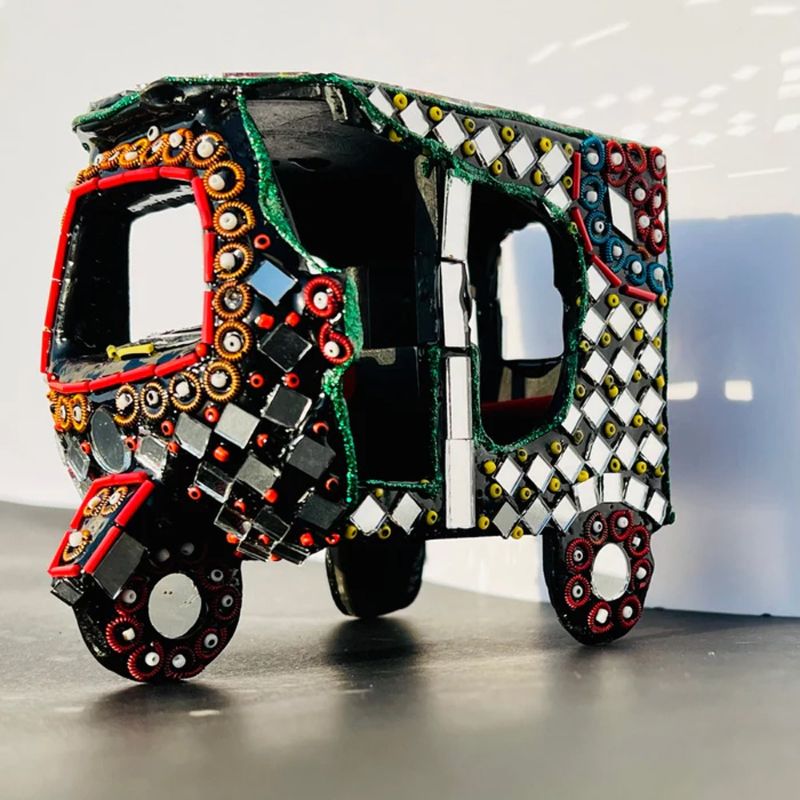 Handcraftedn Amazing Mirror Work Riksha