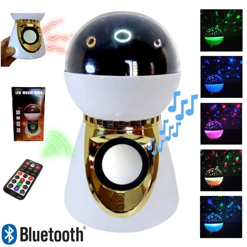 LED Music Bulb Bluetooth Speaker with Multi-Color Lights