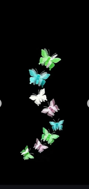 Pack of 08 – Glow-in-the-Dark 3D Butterfly Wall Stickers