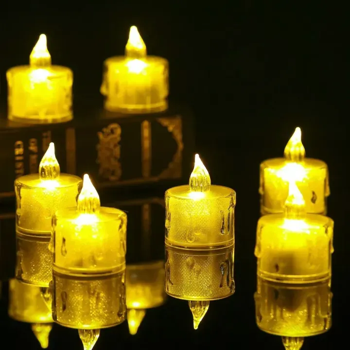 Battery Operated Tea Lights | Decorative Flickering Candles