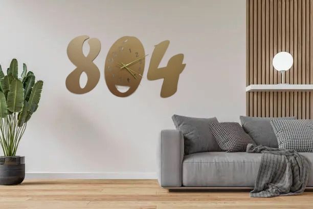 3d wall clock Wooden Wall Clock (804)