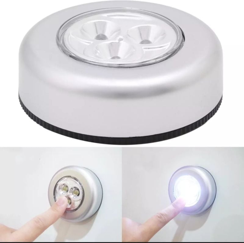 3 Bulb Touch Light | Wireless Touch Under Cabinet & Wardrobe Light (Made in China)