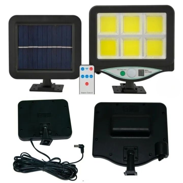 128 LED Solar Wall Light | PIR Motion Sensor | IP65 Waterproof
