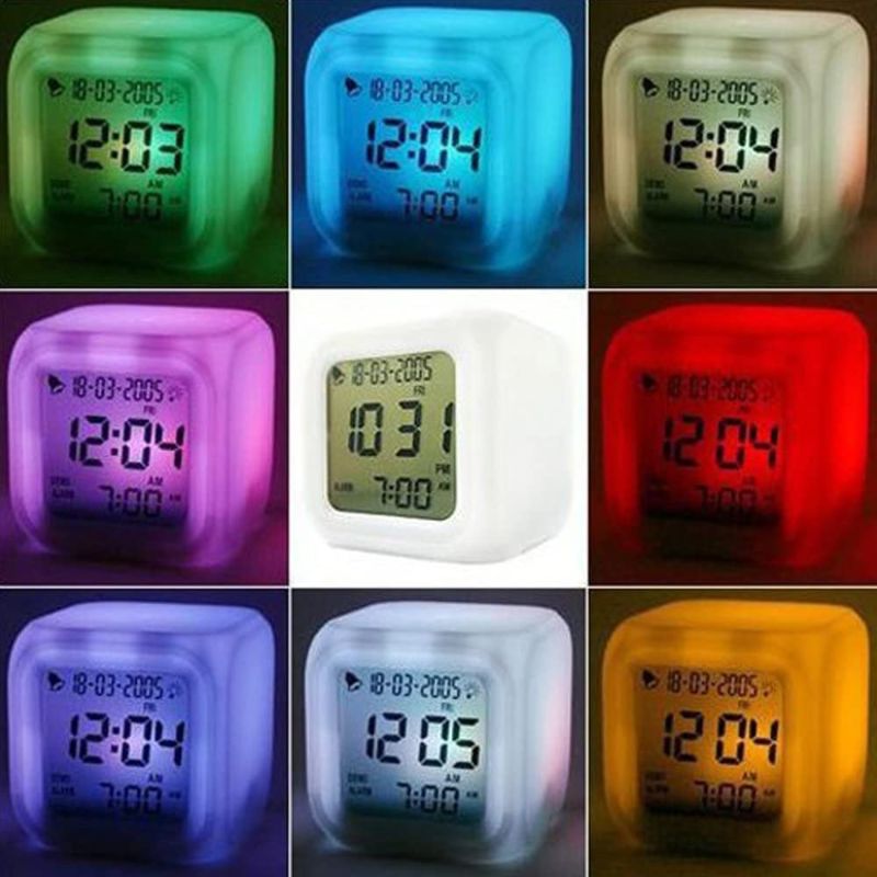 Creative LED Digital Alarm Clock | 7-Color Changing Light