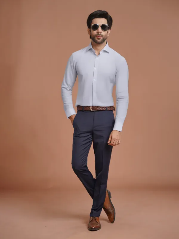 Light Grey Plain, Cutaway Collar, Elite Edition, Men’s Formal Shirt (FS-2470)