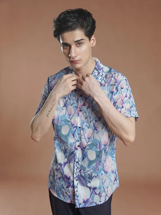 Multi Color Printed Resort Collar Shirt (CSP-313)