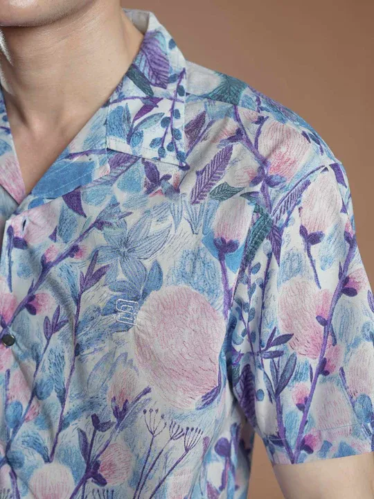 Multi Color Printed Resort Collar Shirt (CSP-313)