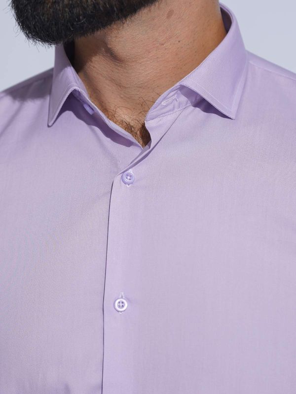 Lilac Plain, Cutaway Collar, Elite Edition, Men’s Formal Shirt (FS-2498)