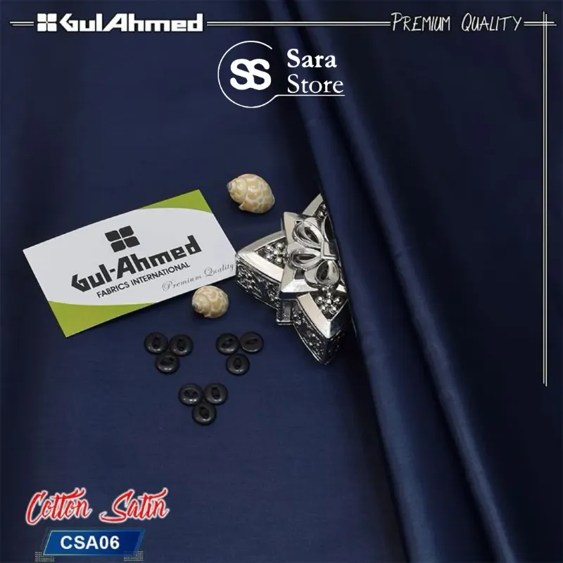 Four Seasonal Cotton Satin | Dark Blue