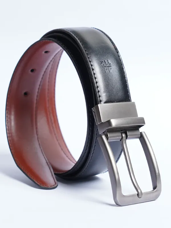 Brown & Black Reversible Leather Belt (BELT-876)