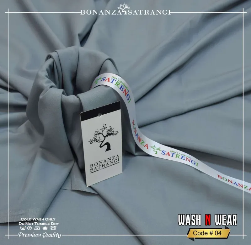 Bonanza Satrangi Wash & Wear Unstitched Suit for Men – Summer Collection 2025 | Light & Medium Colors 3