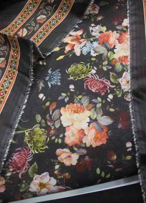 3 Piece Cotton Printed UnStitched Suit