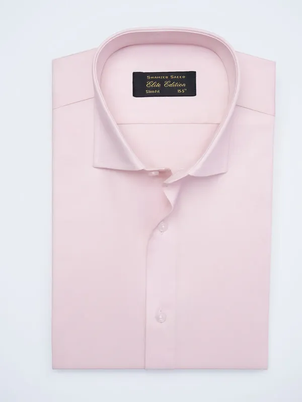 Pink Plain, Cutaway Collar, Elite Edition, Men’s Formal Shirt (FS-2505)