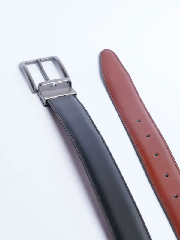 Brown & Black Reversible Leather Belt (BELT-876)