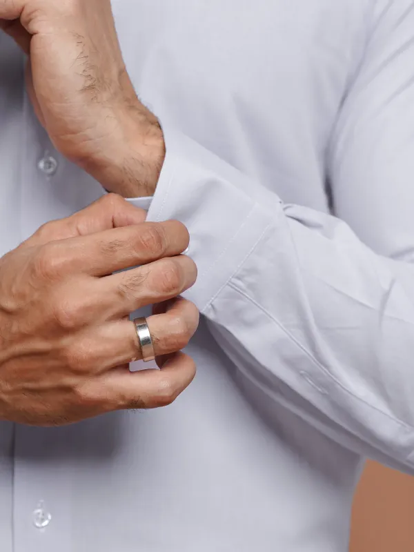 Light Grey Plain, Cutaway Collar, Elite Edition, Men’s Formal Shirt (FS-2470)