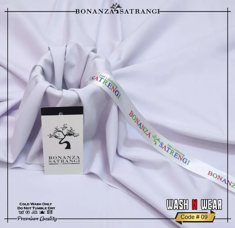 Bonanza Satrangi Wash & Wear Unstitched Suit for Men – Summer Collection 2025 | Light & Medium Colors 7