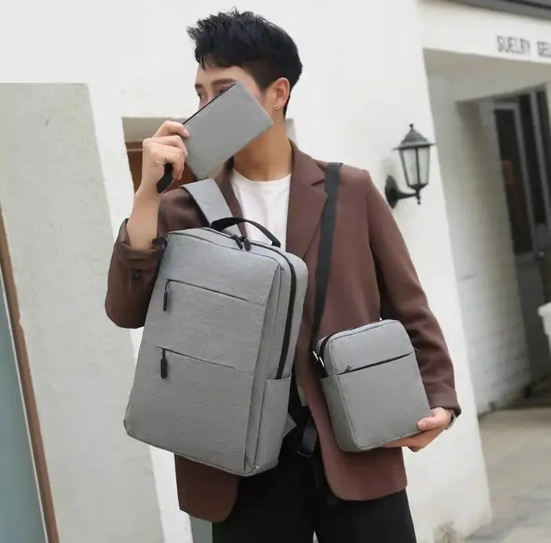 3Pcs Sets Men & Women Waterproof Backpack