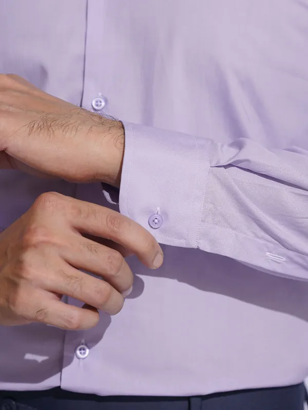 Lilac Plain, Cutaway Collar, Elite Edition, Men’s Formal Shirt (FS-2498)