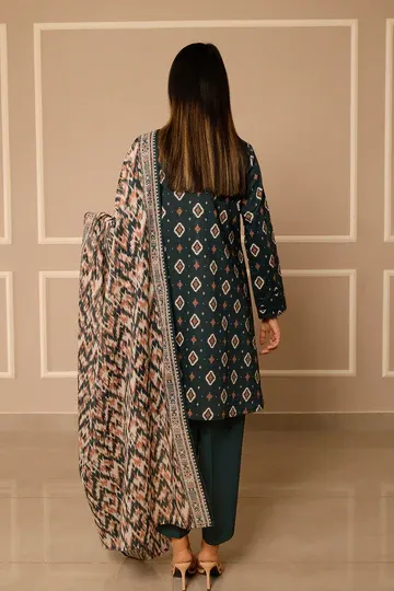 Unstitched Printed Lawn 3 Piece