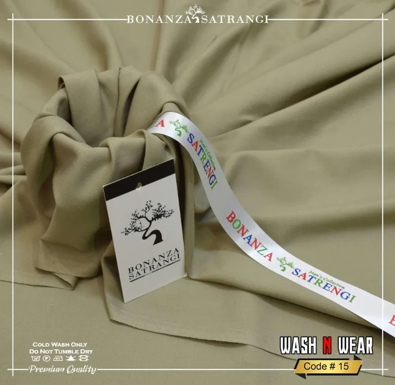Bonanza Satrangi Wash & Wear Unstitched Suit for Men – Summer Collection 2025 | Light & Medium Colors 1