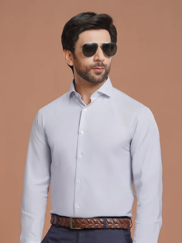 Light Grey Plain, Cutaway Collar, Elite Edition, Men’s Formal Shirt (FS-2470)
