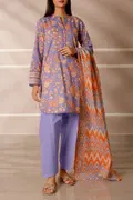 Unstitched Printed Lawn 3 Piece suit 3