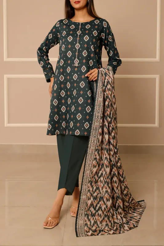 Unstitched Printed Lawn 3 Piece