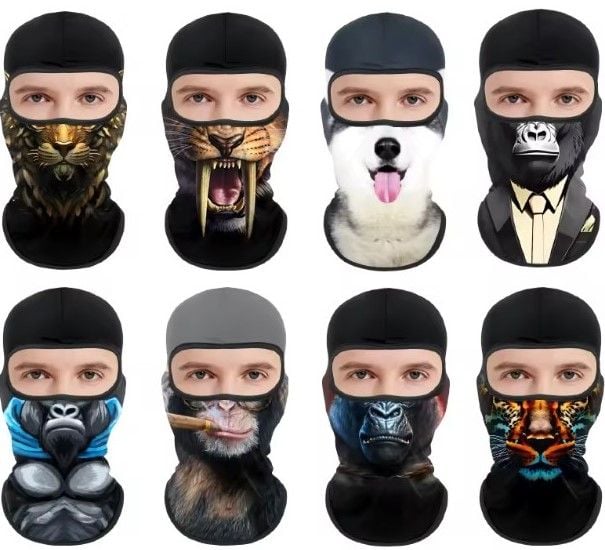 Hot Selling 3D Printed Full Face Cagoule Ski Mask Halloween Cosplay Skull Animal Balaclava