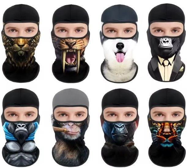 Hot Selling 3D Printed Full Face Cagoule Ski Mask Halloween Cosplay Skull Animal Balaclava