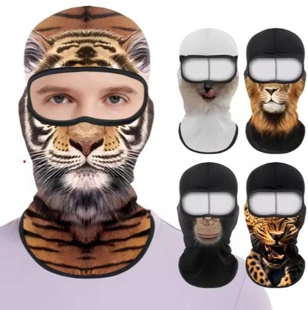 Hot Selling 3D Printed Full Face Cagoule Ski Mask Halloween Cosplay Skull Animal Balaclava