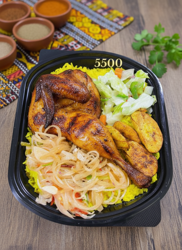 Riz curry poulet complet