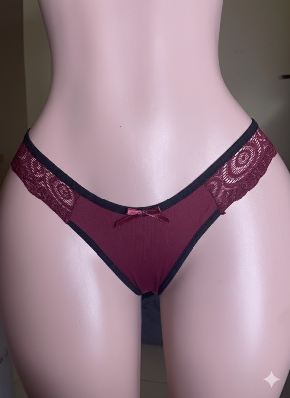 Colourful Fabric Underwear-Burgundy