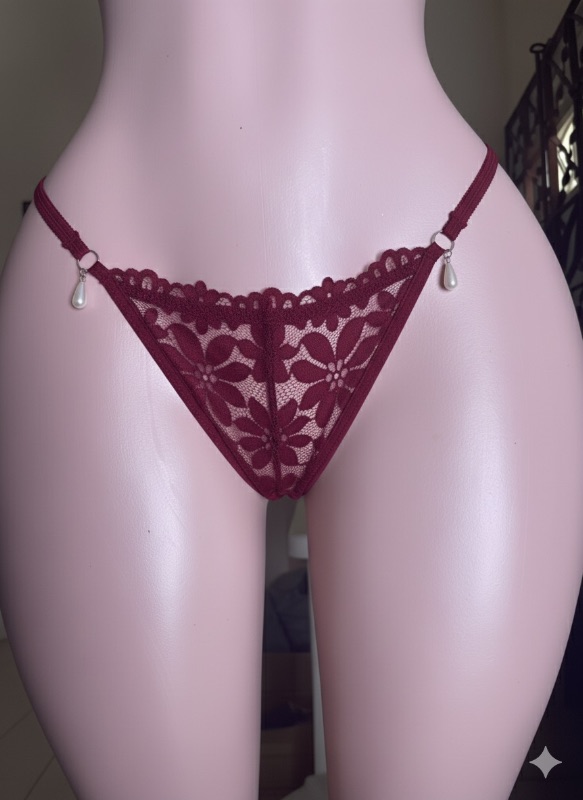 Low rise Thong-Burgundy