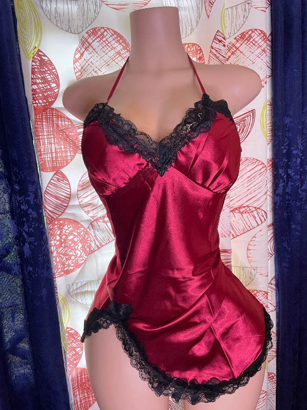 Silk Night dress-Red (S,M,L)