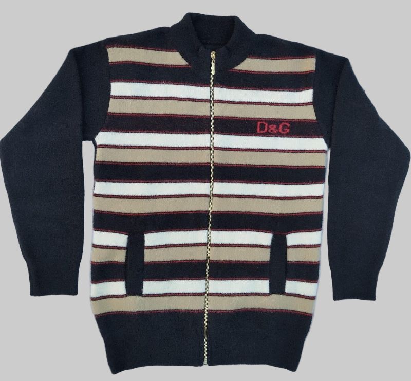 Pure Crystal Shinning Wool Winter Full Sleeve Sweater For Men Skin Black