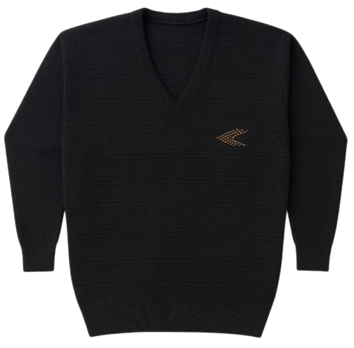 Pure Crystal Shinning Wool Winter Full Sleeve Sweater For Men Dark Black