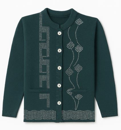Pure Wool Fullsleeve Winter Ladies Jersey For Women Green