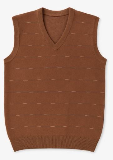 Pure Crystal Shinning Wool Winter SleeveLess Sweater For Men Gold