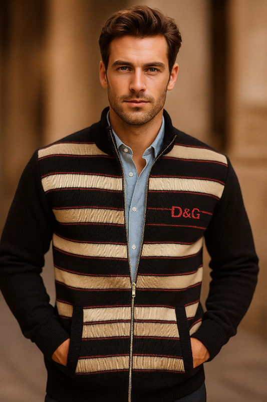 Pure Crystal Shinning Wool Winter Full Sleeve Sweater For Men Skin Black