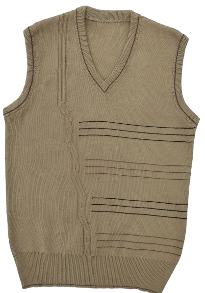 Winter SleeveLess Sweater Acrylic Wool For Men Light Gold