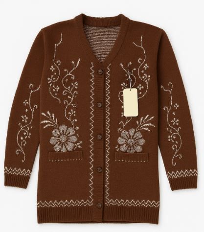 Pure Wool Fullsleeve Winter Ladies Jersey For Women Brown